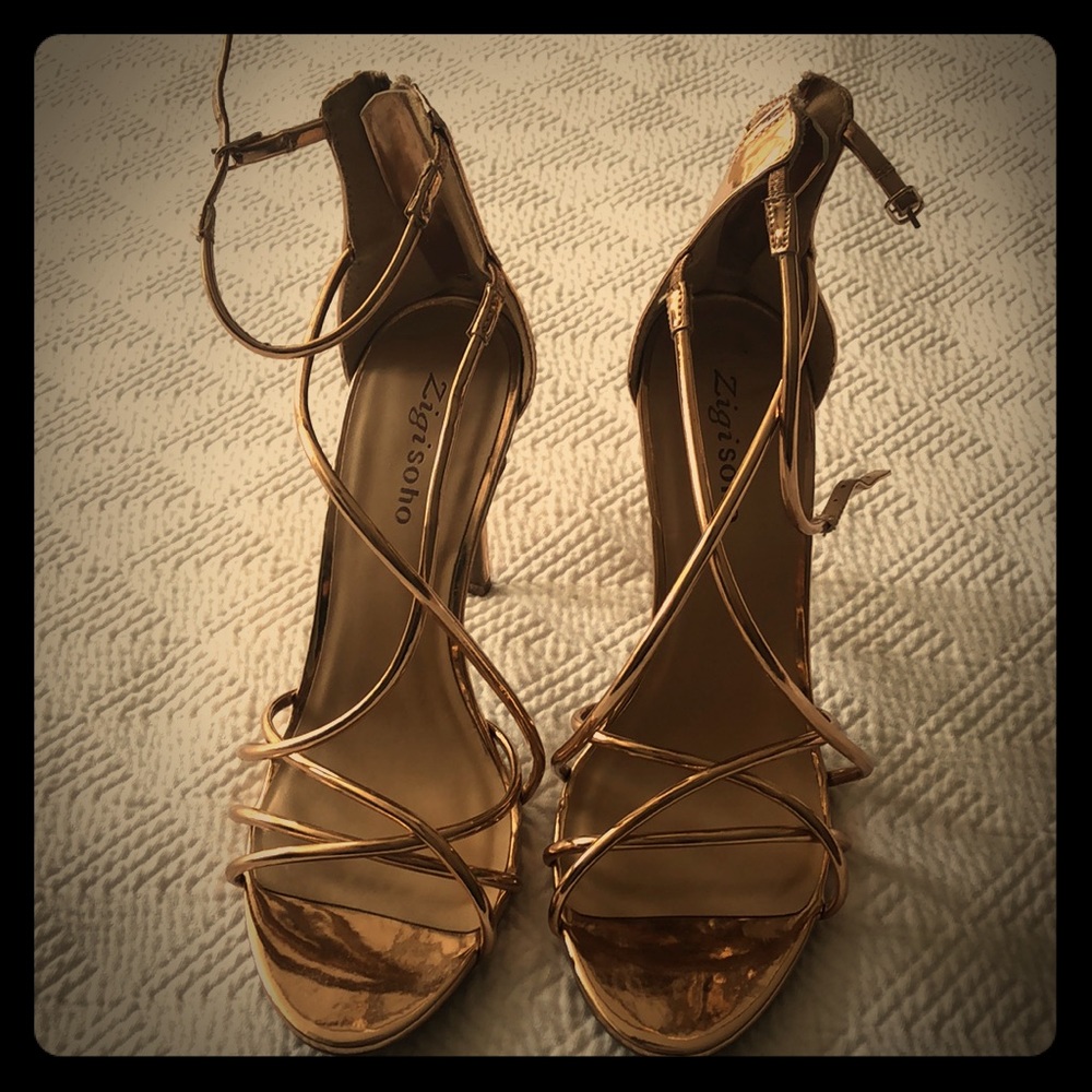 Rose Gold Metallic Heels